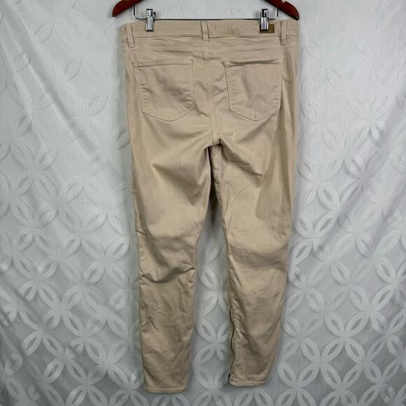 PAIGE Cassidy Skinny Moto Sandstone Pink Zip Pockets Jeans Size 32 - Picture 5 of 12